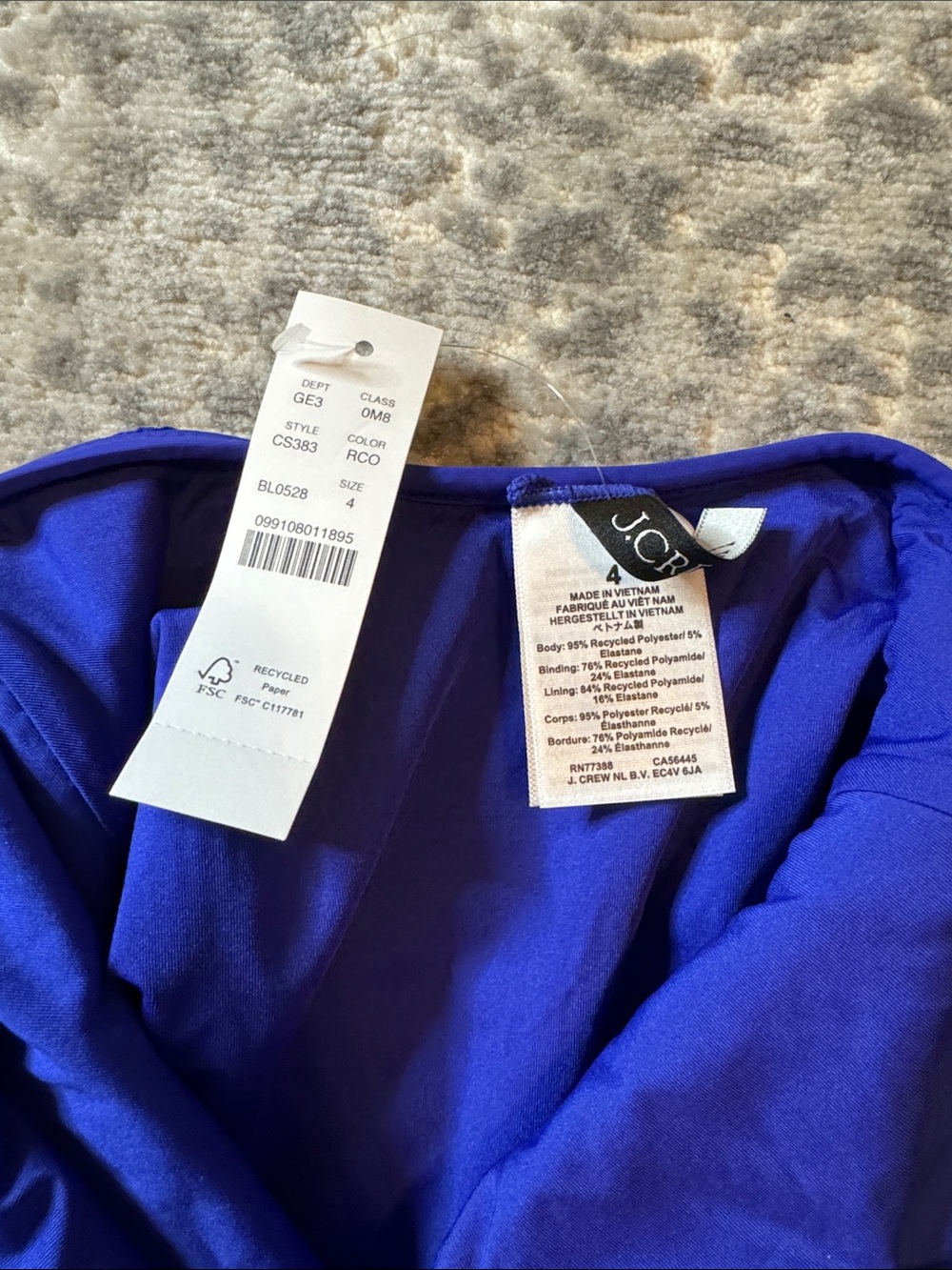 J.CREW Textured One Piece Swimsuit - Picture 2 of 4